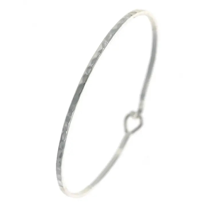 2mm Hammered Brass Bangle