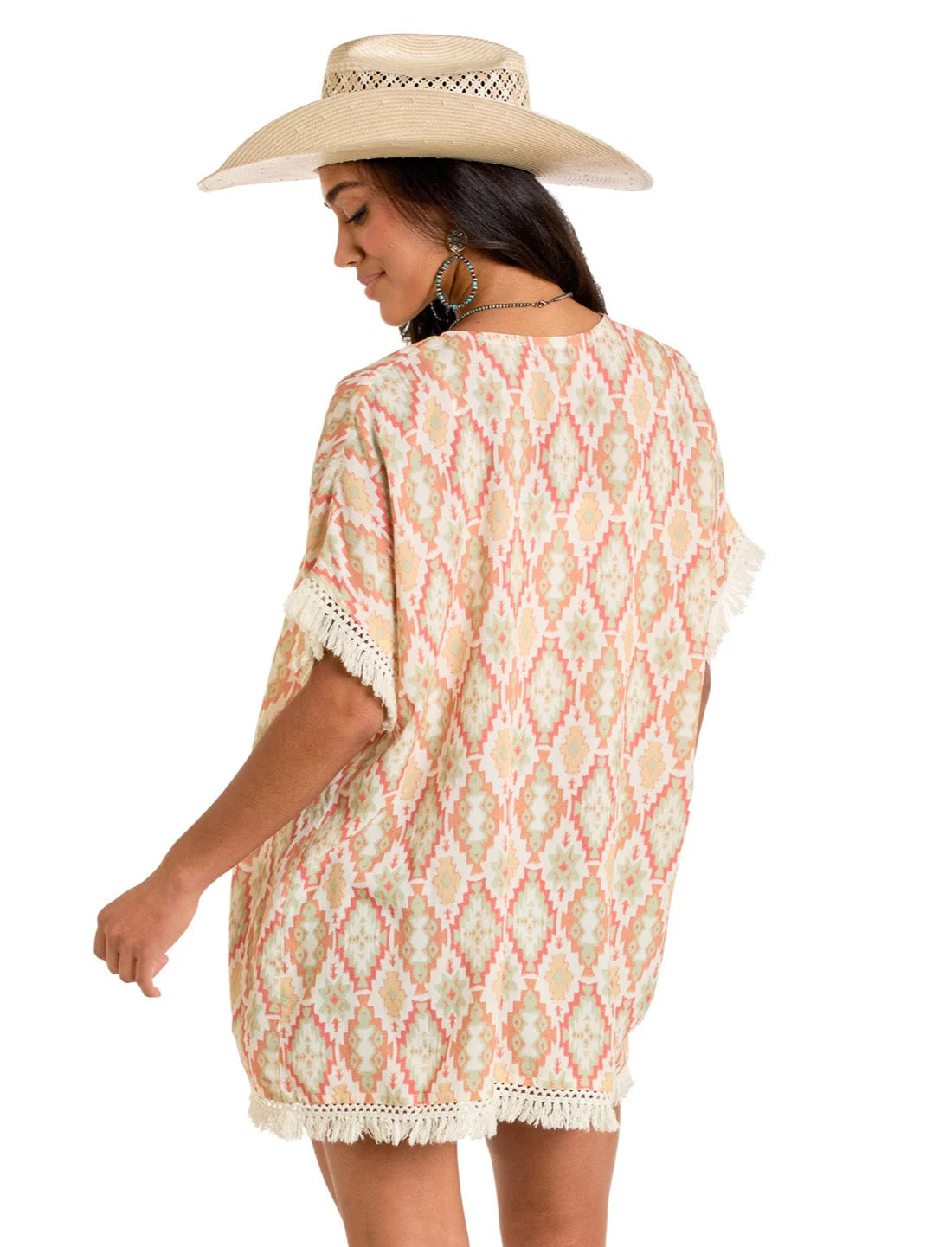 Aztec Printed Kimono