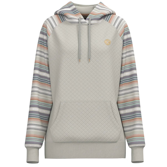 Hooey Ladies Cream Quilted Hoodie