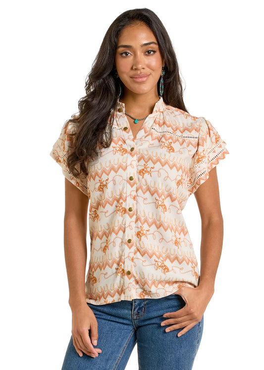 Snap Flutter Sleevel Top