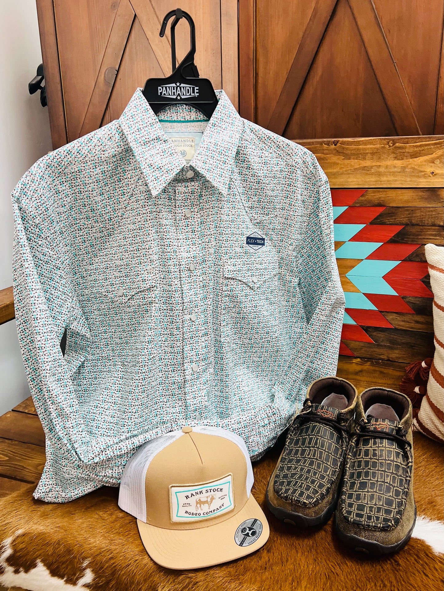 RRD Men's Turquoise Snap Shirt