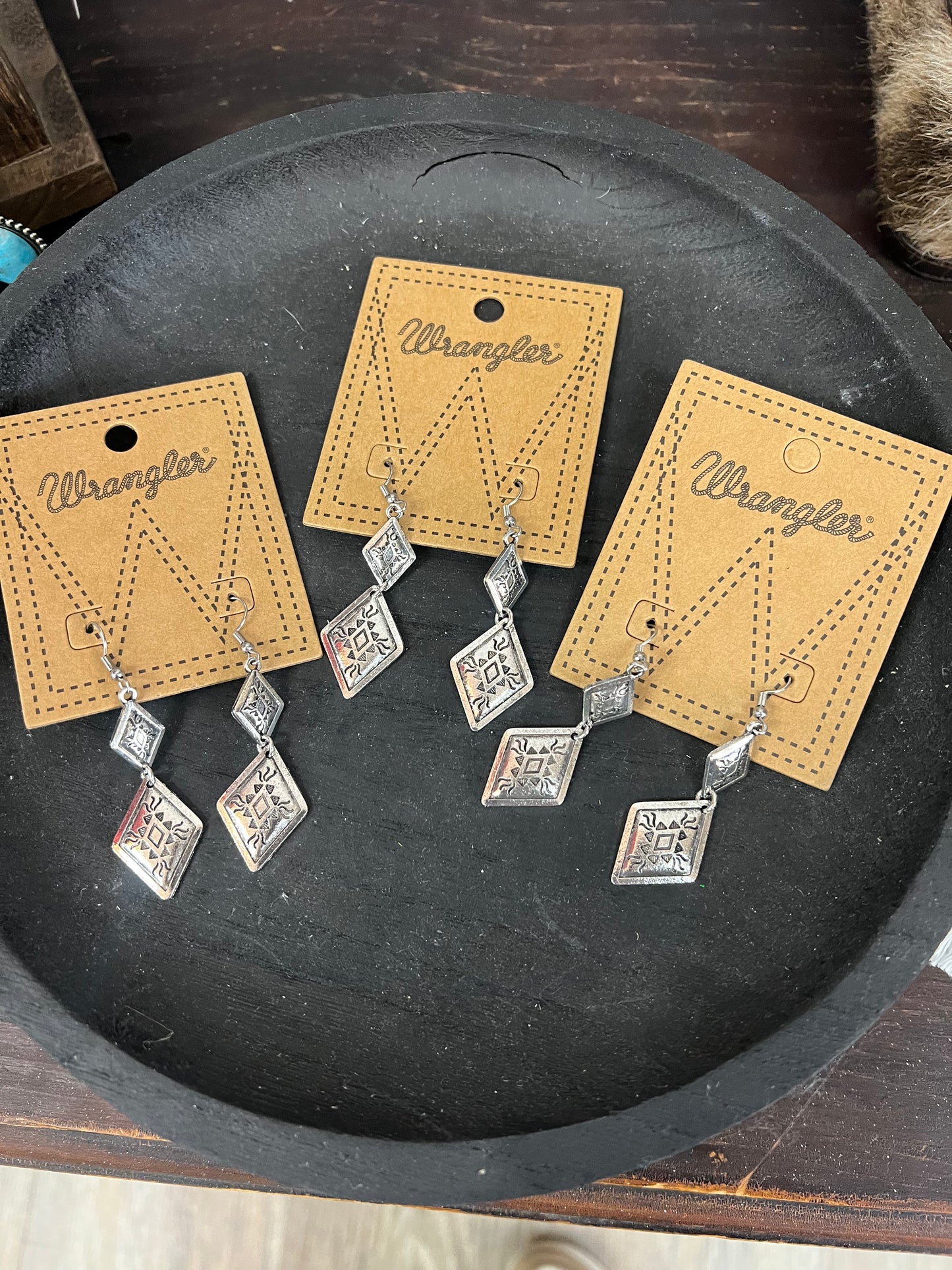 Wrangler Diamond Dangle Earrings