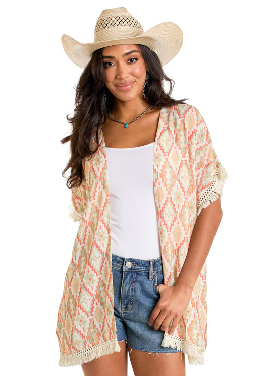 Aztec Printed Kimono