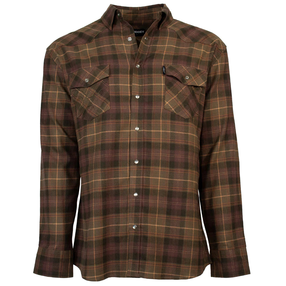 Hooey Men's Flannel Brown/Black