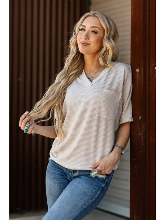 Two Toned SS Dolman Top