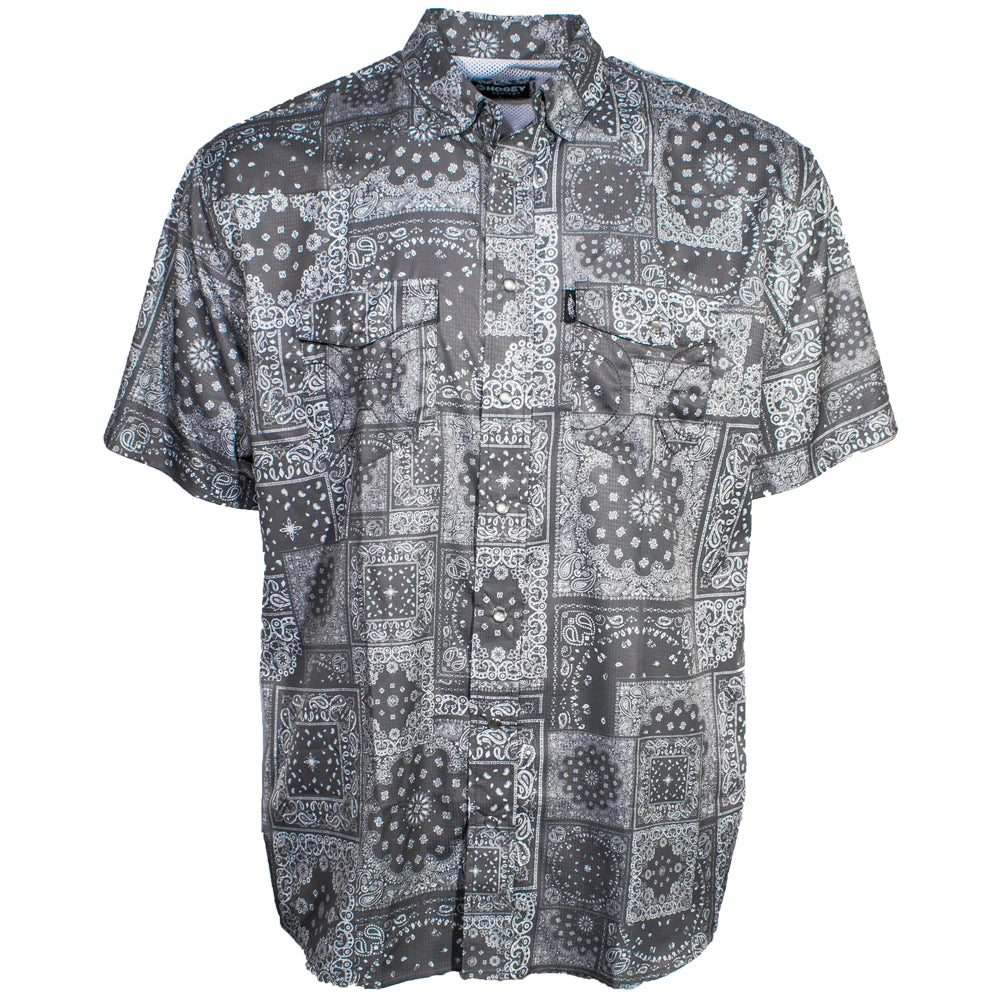 Hooey Sol Charcoal SS Pearl Snap