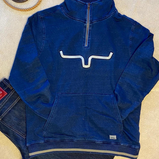Kimes Ranch Mascot Quarter Zip Indigo