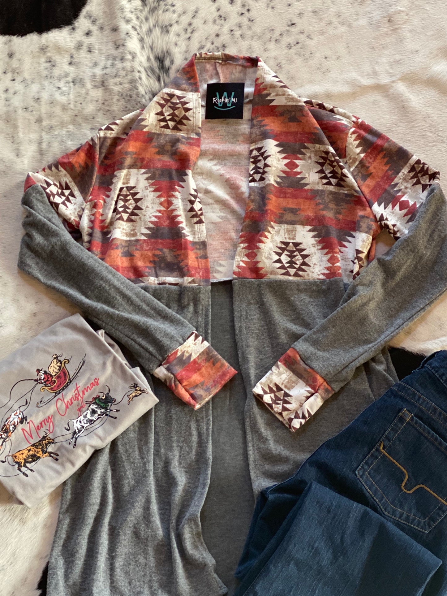 Longmont Aztec Trim Cardigan