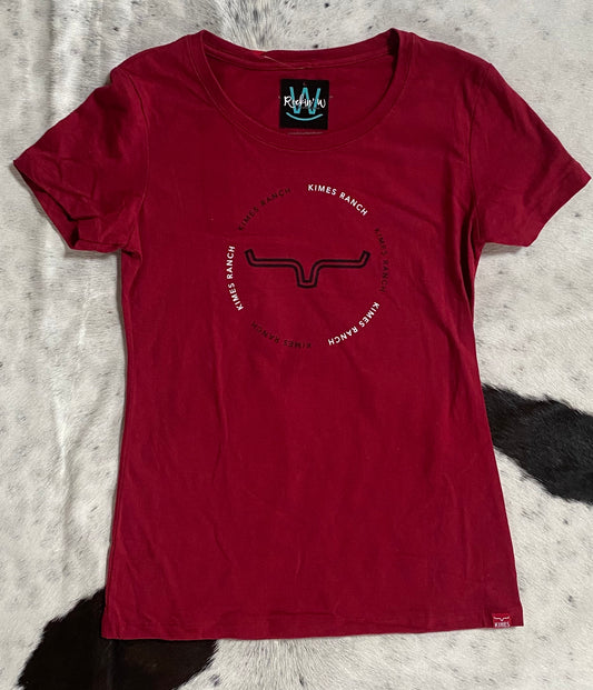 Kimes Ranch Ladies Circular Repeat Cardinal