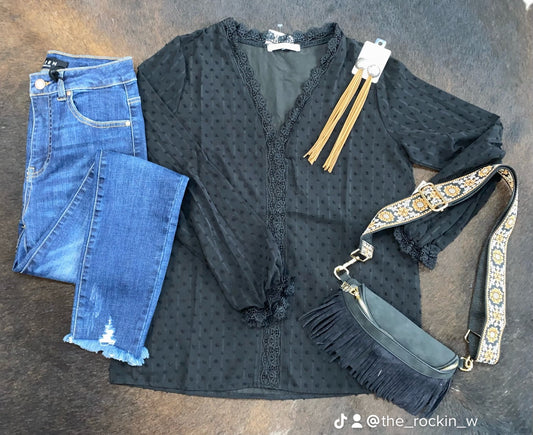 Black Rose Blouse