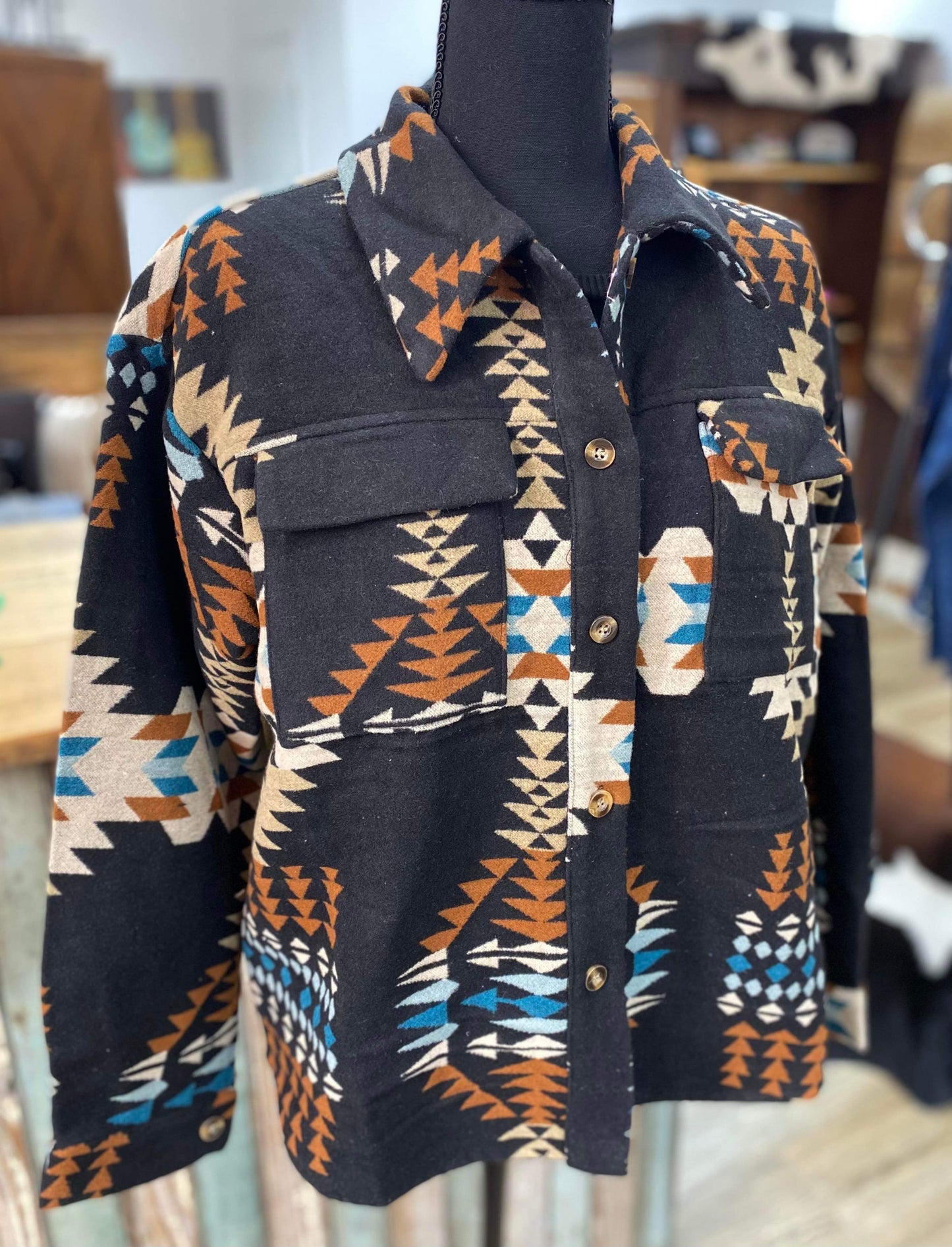 Her Own Path Aztec Shacket