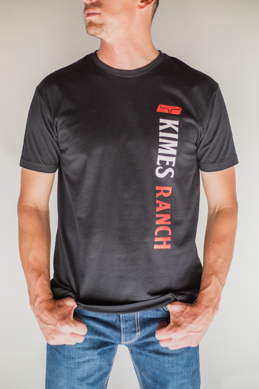 Kimes Vertical Lockup Men's Tee Black