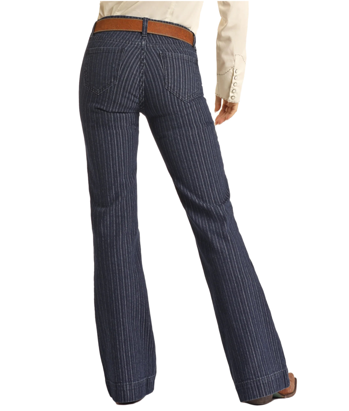 Ladies Jacquard Mid Rise Trouser Mid-Rise