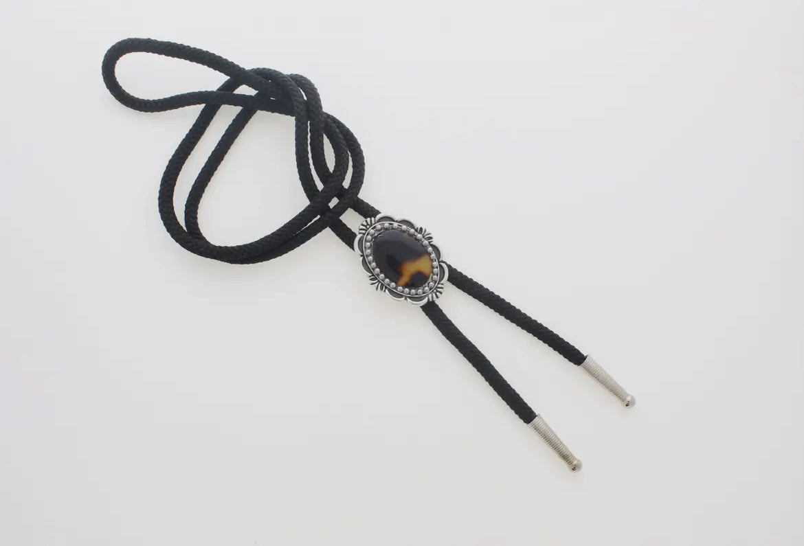 Amber Trail Bolo Tie