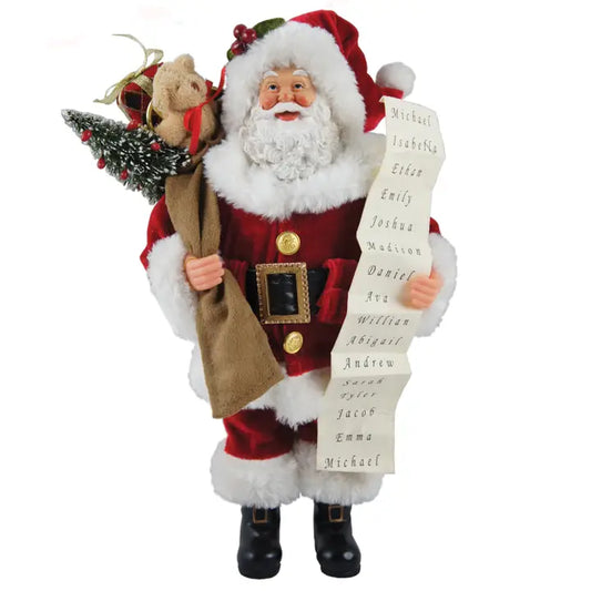 12" Santa w/ LIst