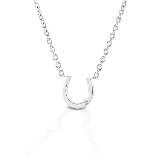 Single Stone Horseshoe Necklace
