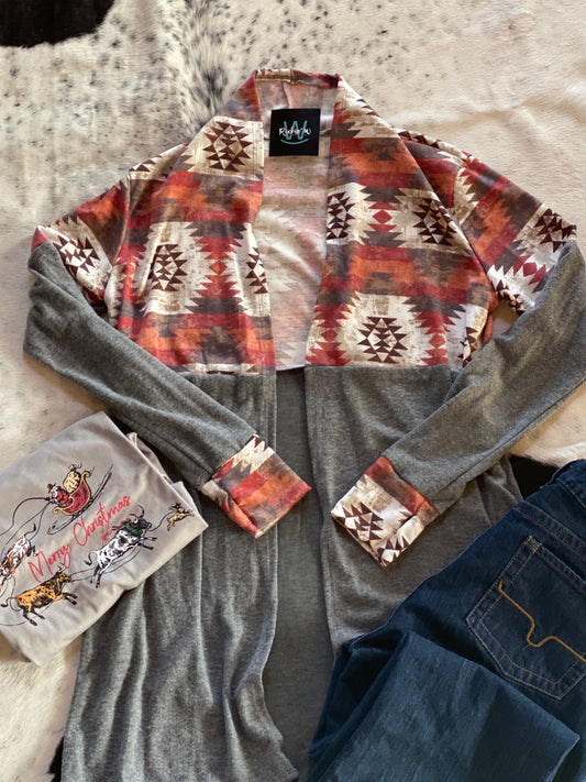 Longmont Aztec Trim Cardigan