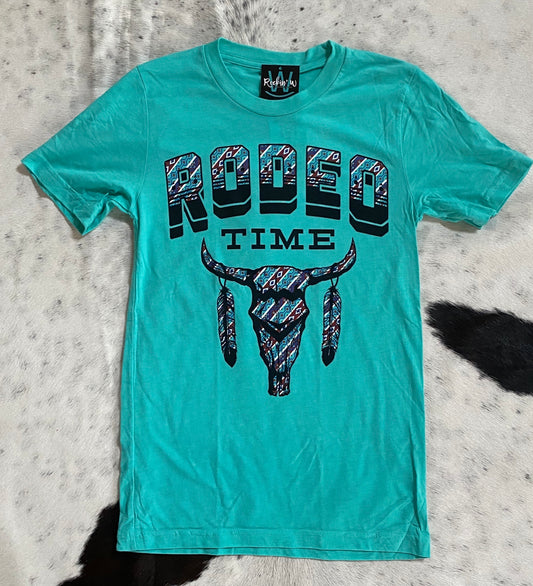 Rodeo Time Tribal Tee Turquoise
