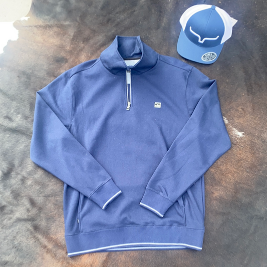 Kimes Ranch Knicks Quarter Zip Navy