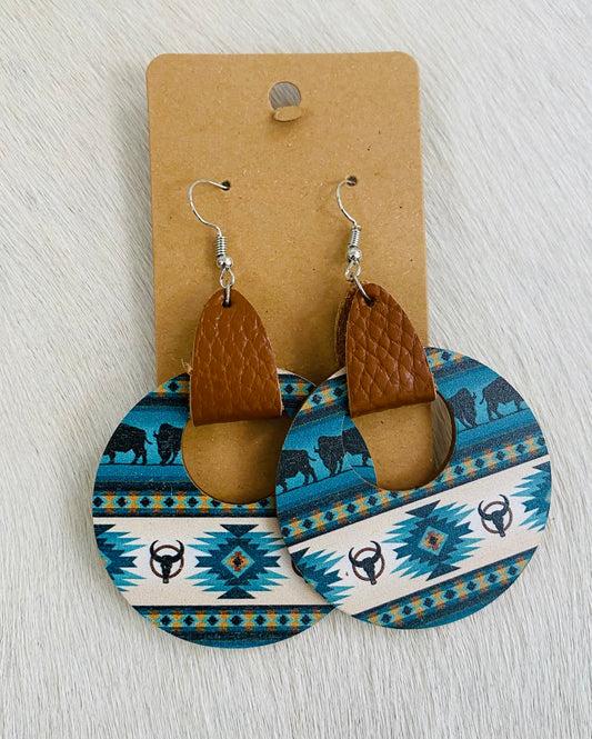 Where the Buffalo  Roam Earrings